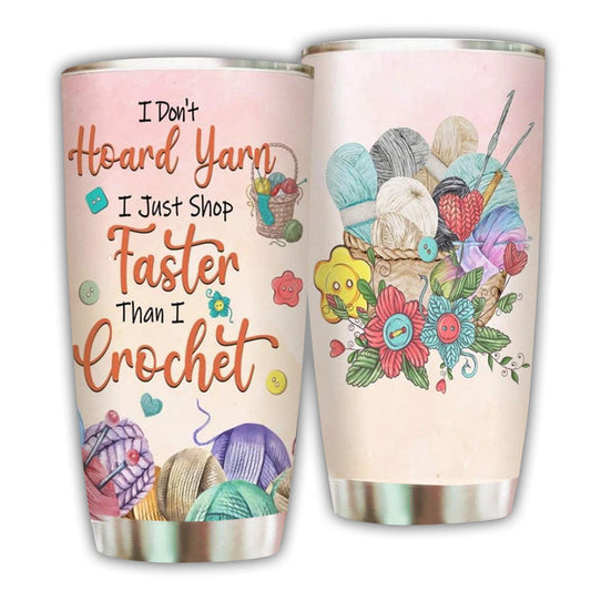 Crochet Faster Lover 20 Oz Tumbler For Coffee Travel And Daily Use