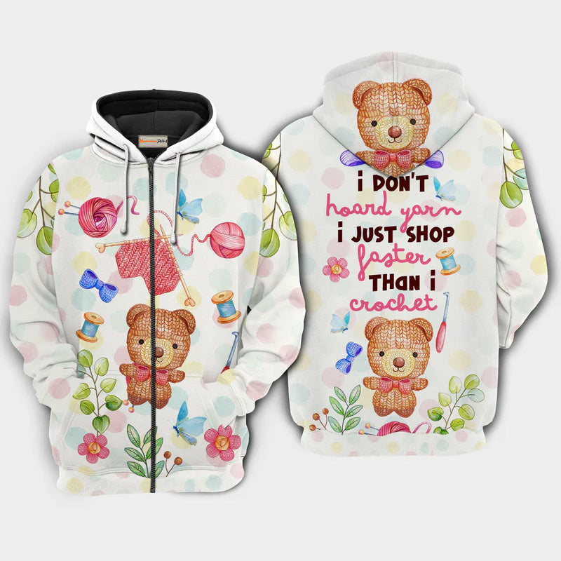 Crochet Is My Favorite Quote Art – 3D Hoodie