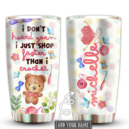 Crochet Is My Life Personalized 20 Oz Tumbler For Coffee Travel And Daily Use