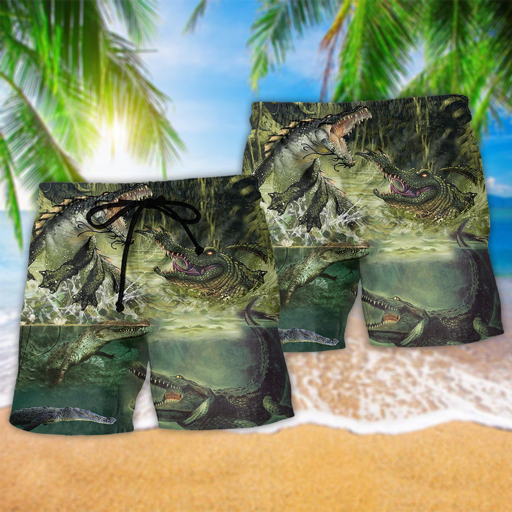Crocodile Wild Animal Art – Beach Short