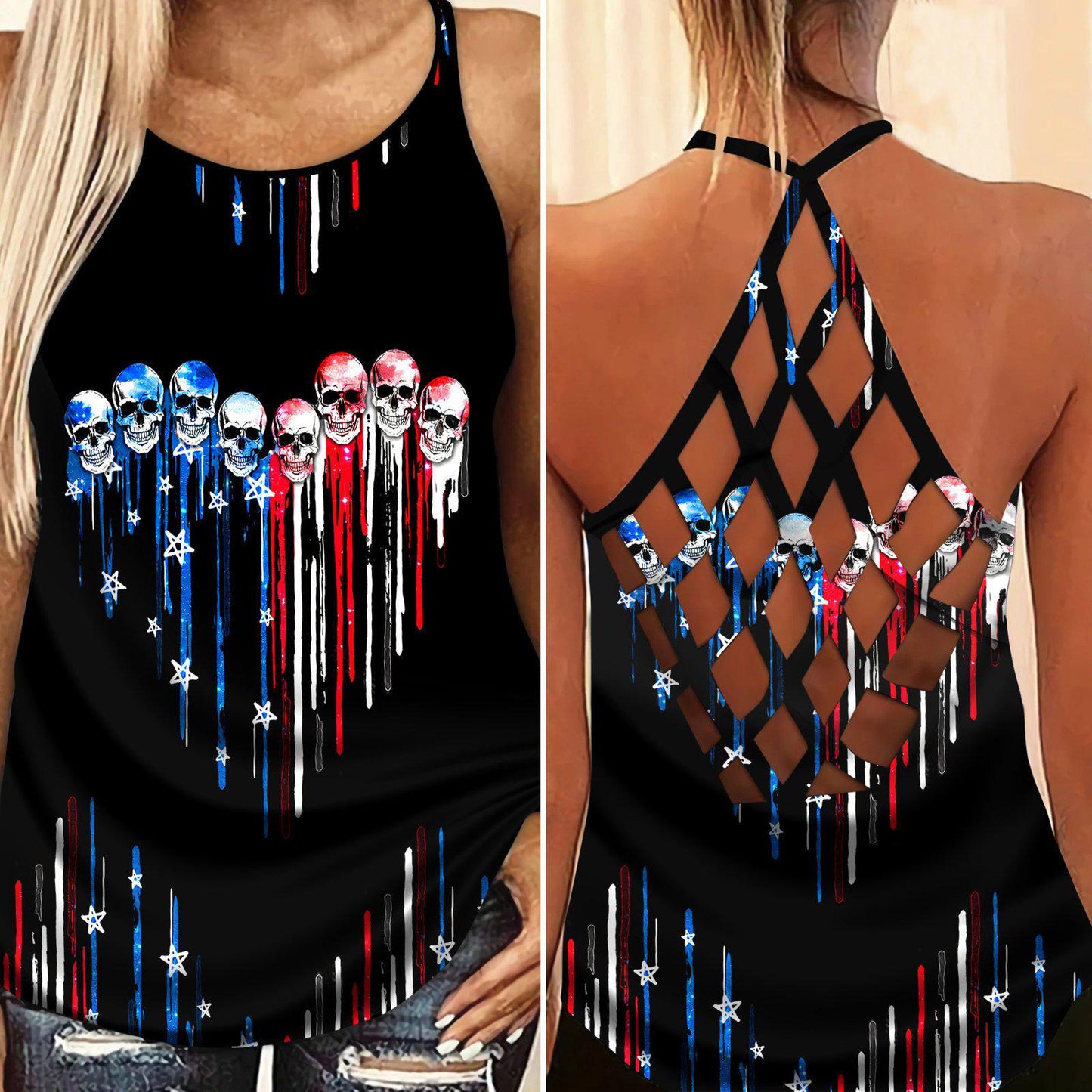 America Independence Day Happiness Limited Edition 1 – Hollow Tank Top