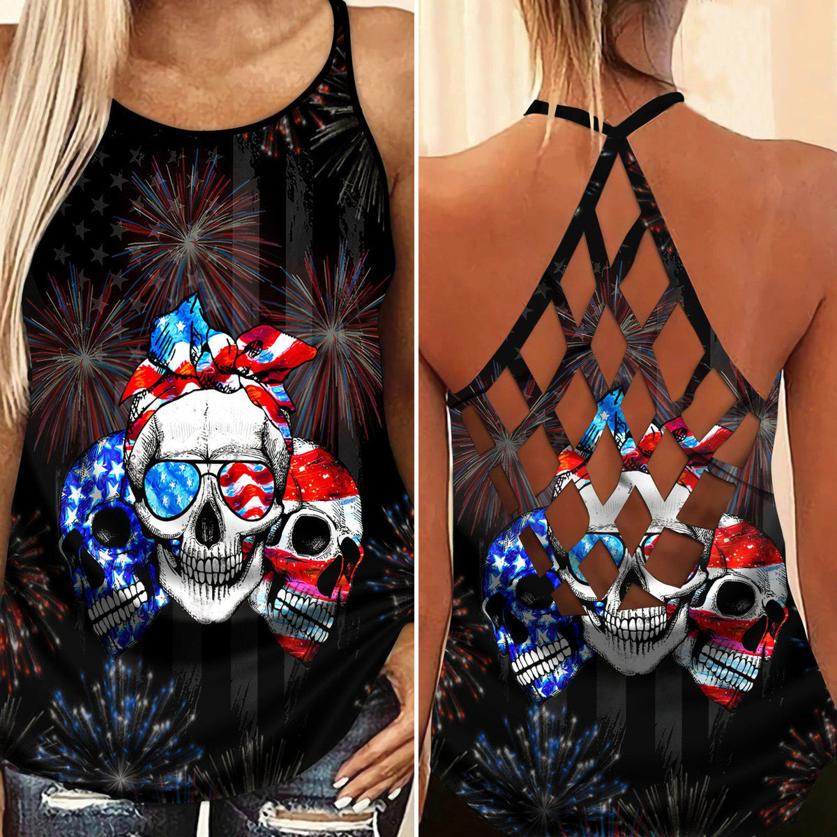 America Independence Day Happiness Limited Edition 2 – Hollow Tank Top