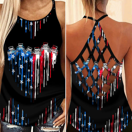 America Independence Day Happiness Limited Edition 3 – Hollow Tank Top