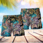 Wild Animals Scary Cool Art – Beach Short