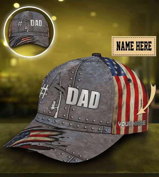 Custom Fishing Number 1 Dad Fathers Day Gift – Classic Cap