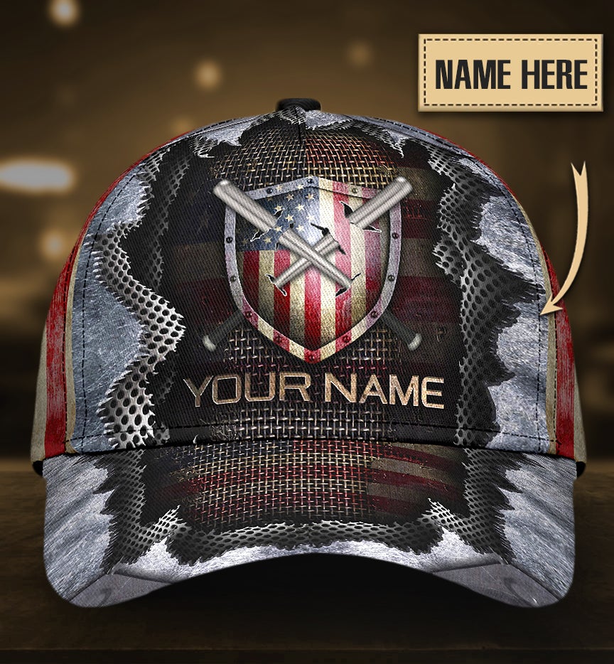 Custom American Baseball Shield – Classic Cap