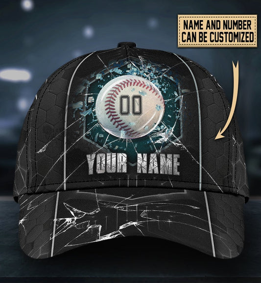 Custom Baseball Breaking Personalized Name Number – Classic Cap