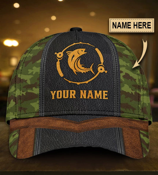 Custom Fishing Camouflage Personalized Name – Classic Cap