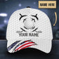 Custom Golf Crack American Flag Personalized Name – Classic Cap