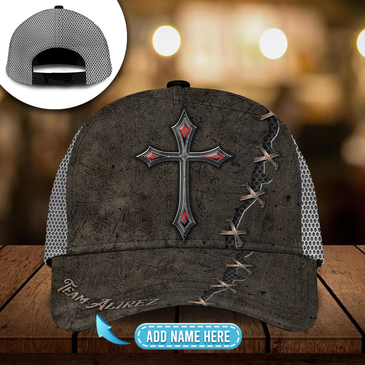 Custom Faith Cross Metal Tear – Classic Cap
