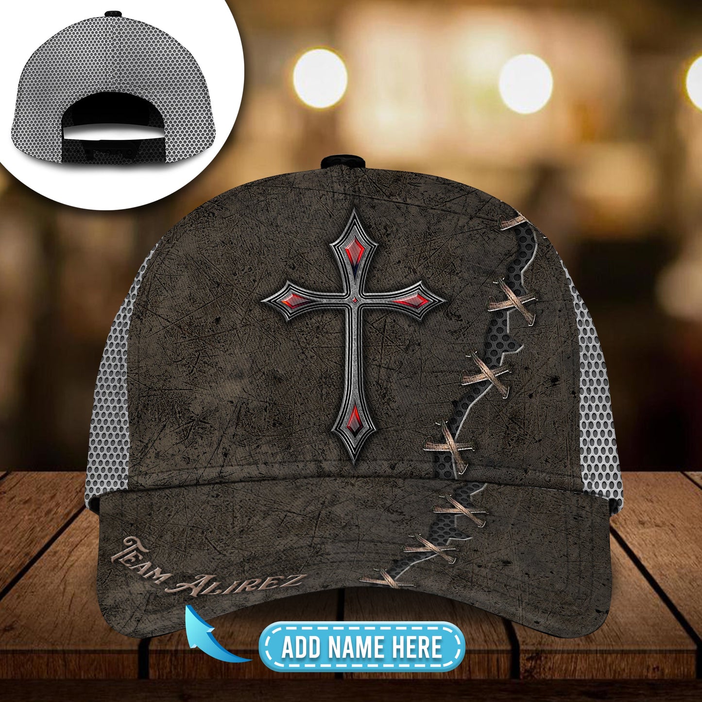 Custom Faith Cross Metal Tear – Classic Cap