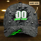 Custom Green Neon Racing Name Number – Classic Cap