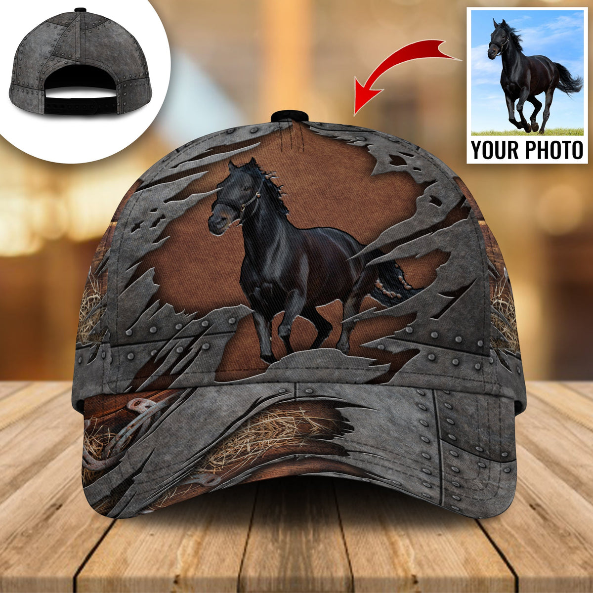 Horse Custom Photo Personalized Gift – Classic Cap