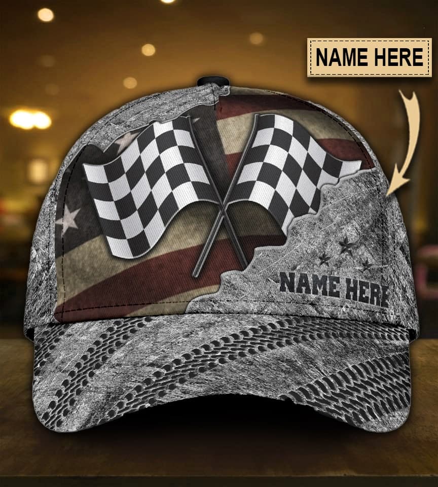 Custom Racing American Flag Vintage – Classic Cap