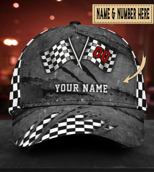 Custom Racing 00 Personalized Name Number – Classic Cap