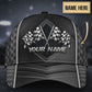 Custom Racing Flag Lover Personalized Name – Classic Cap