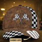 Custom Racing Leather Personalized Number – Classic Cap