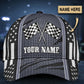 Custom Racing Net Pattern Classic Cap Personalized Name-Owls Matrix