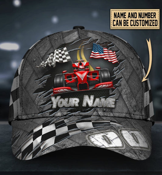 Custom Racing Speed Lover American Flag – Classic Cap