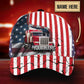 Custom Trucker American Flag Personalized Name – Classic Cap