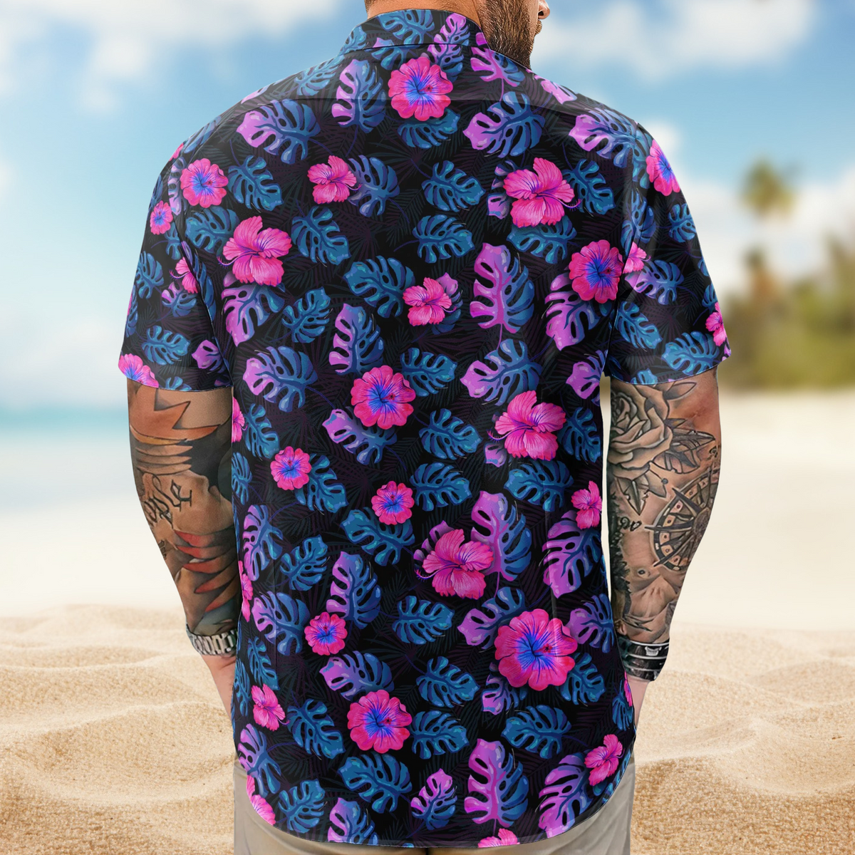 Custom Big Face Funny Photo Tropical Hawaii - Custom Photo Hawaiian Shirt