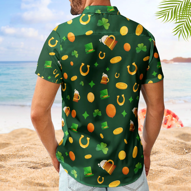 Custom Face Photo Funny Happy St. Patrick’s Day – Custom Photo Hawaiian Shirts