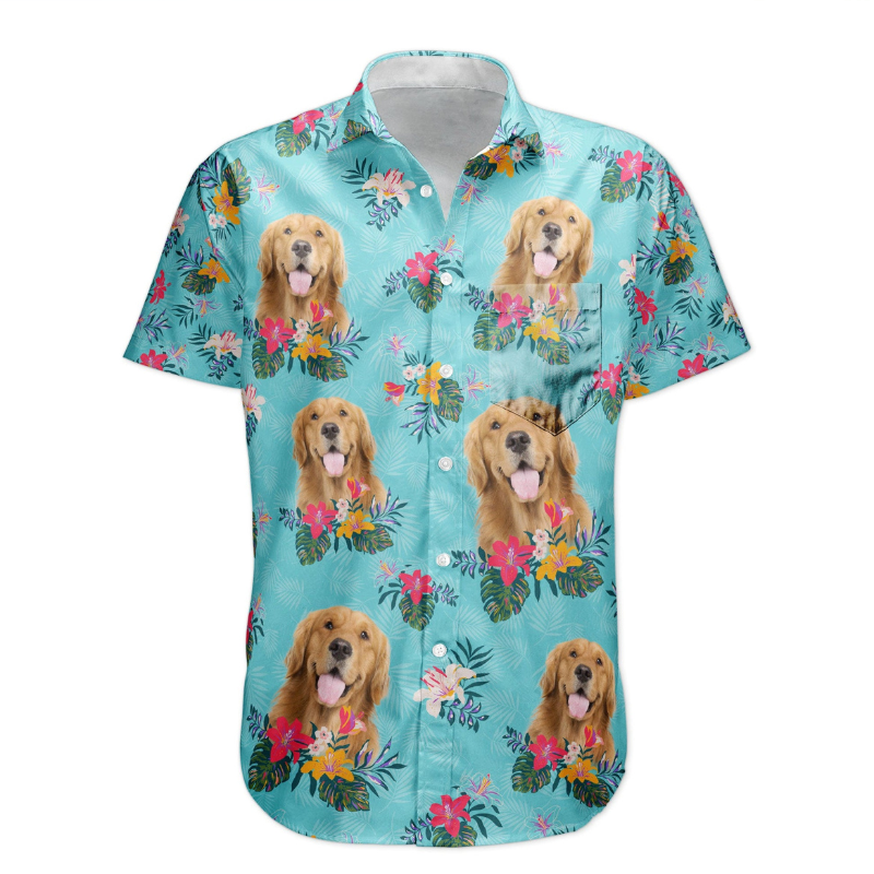 Custom Face Photo Funny Tropical Aloha for Dog & Cat Lovers – Custom Photo Hawaiian Shirts