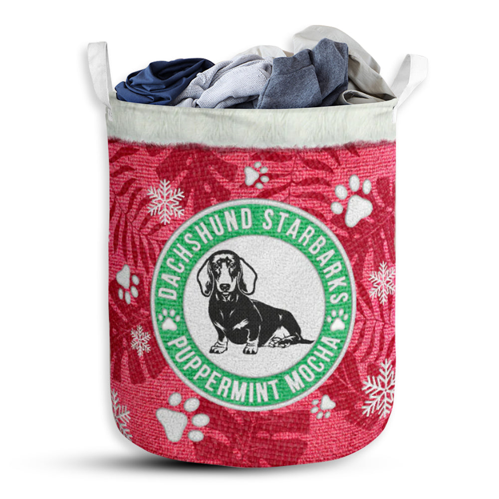 Dachshund Starbarks Basic Style - Laundry Basket - Owls Matrix LTD