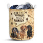 Dachshund Tracked Wall We Are Family - Laundry Basket - Owls Matrix LTD