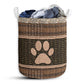 Dog Paw Fabric Border - Laundry Basket - Owls Matrix LTD