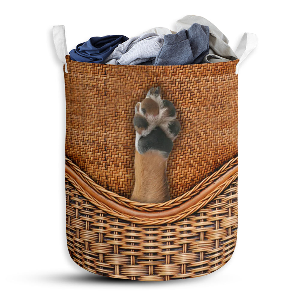 Dog Paw Rattan Teaxture - Laundry Basket - Owls Matrix LTD