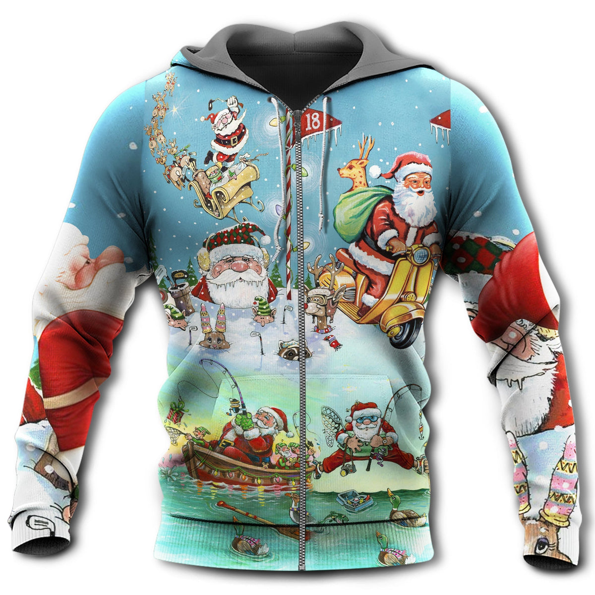 Cute Santa Funny Christmas - 3D Hoodie2