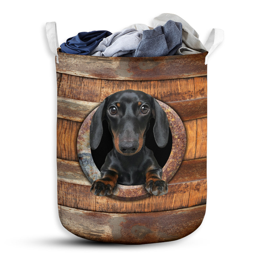 S: 17.72”x13.78” (45x35 cm) Dachshund Cute Basic Style – Laundry Basket - Owls Matrix LTD