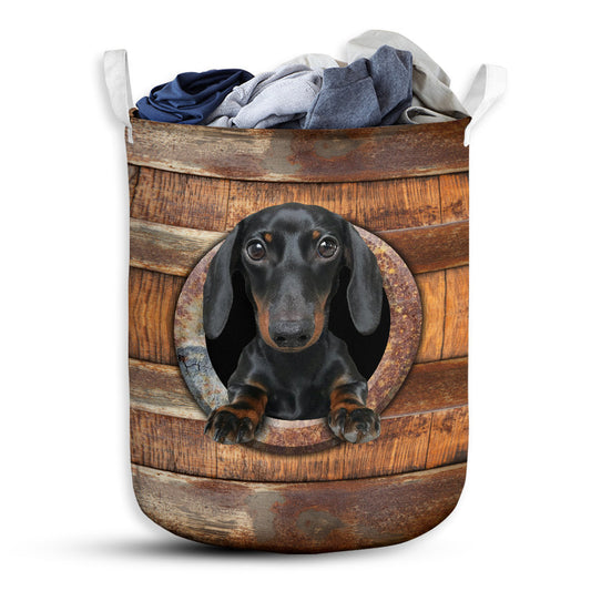 S: 17.72”x13.78” (45x35 cm) Dachshund Cute Basic Style – Laundry Basket - Owls Matrix LTD