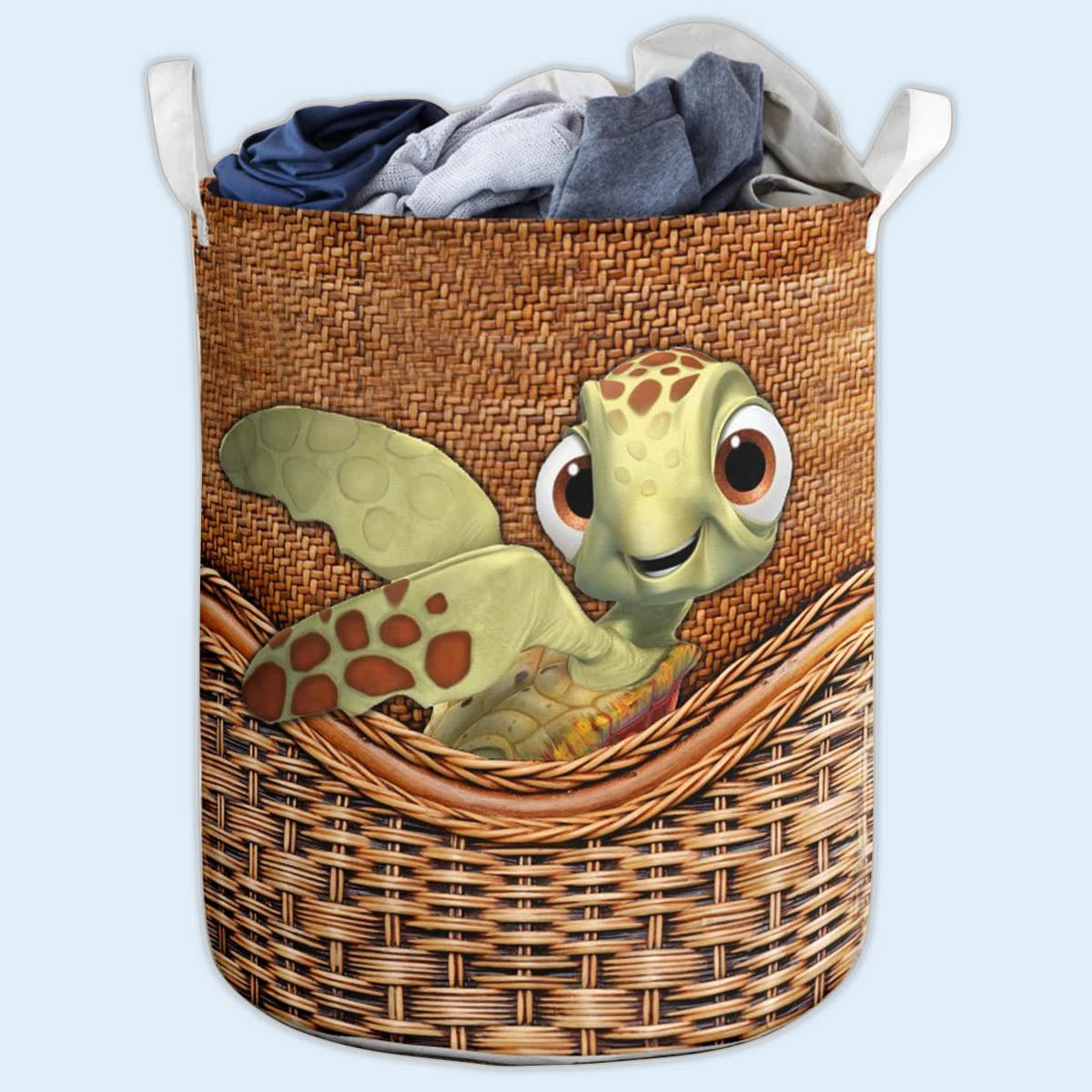 Turtle Cute Basic Style - Laundry Basket - Owls Matrix LTD