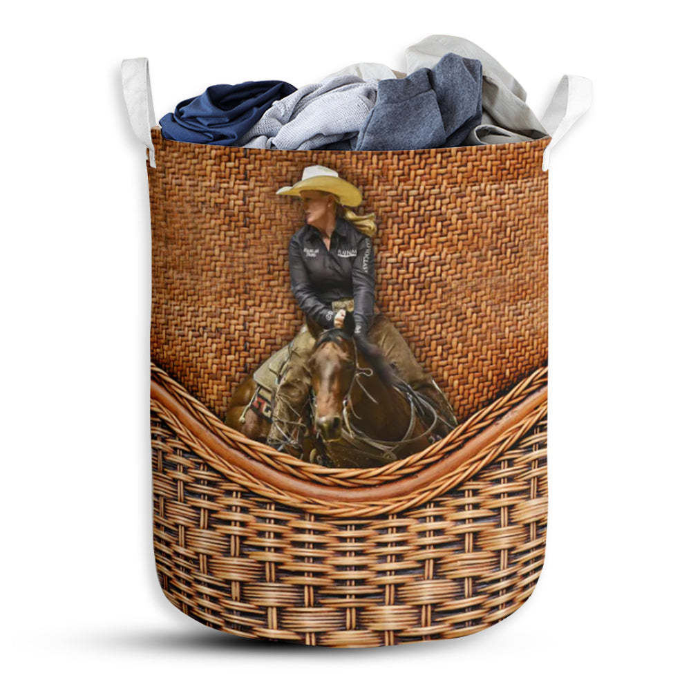 Horse Rattan Teaxture Lover - Laundry Basket - Owls Matrix LTD