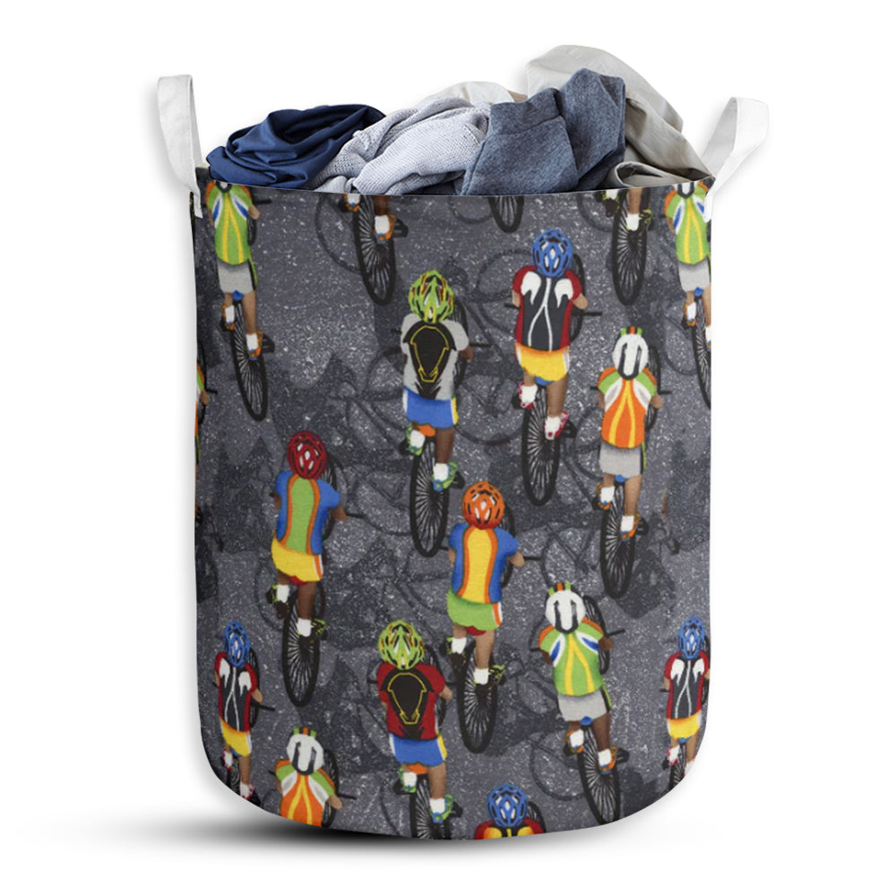 Cycling On Race Lover - Laundry Basket - Owls Matrix LTD