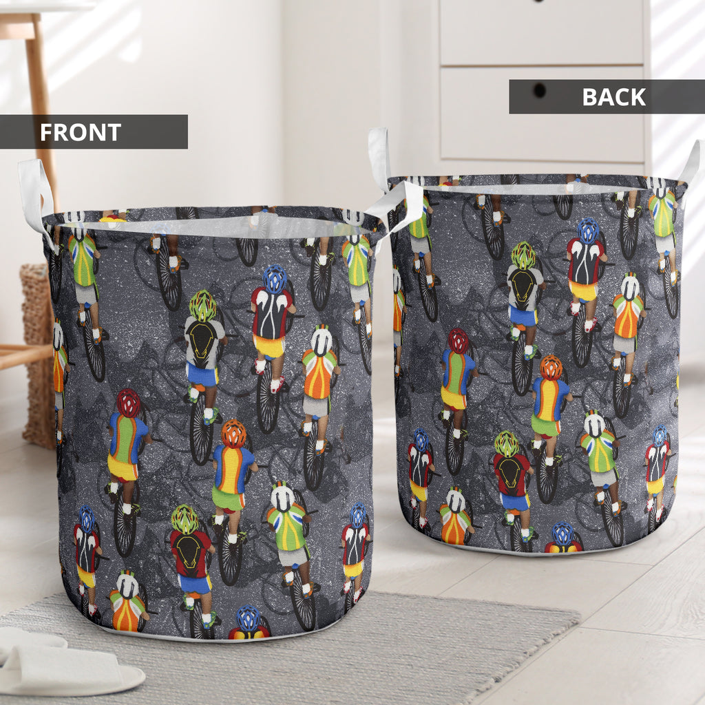 Cycling On Race Lover - Laundry Basket - Owls Matrix LTD