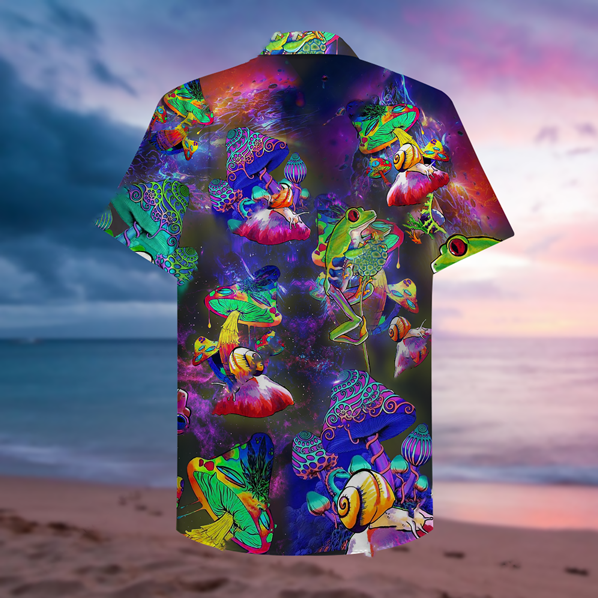 Frog Galaxy Mushroom Fantasy Art – Hawaiian Shirt