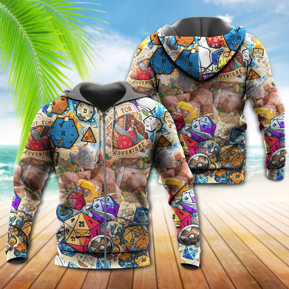 D20 Ready For Adventure – 3D Hoodie
