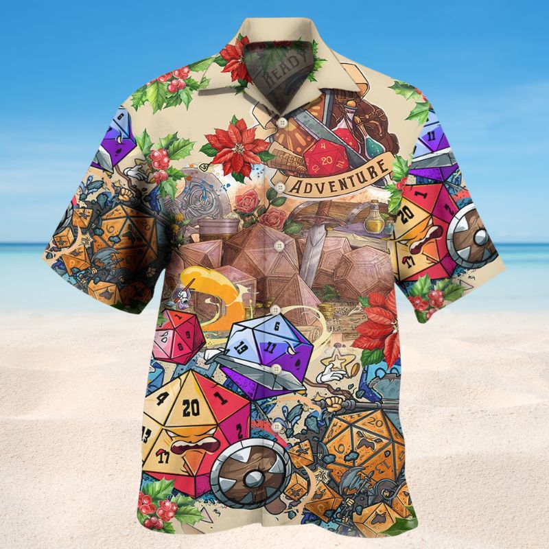 D20 Ready For Adventure Christmas Style – Hawaiian Shirt