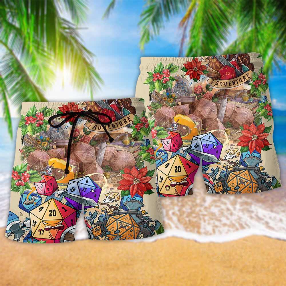 D20 Adventure Merry Christmas – Beach Short