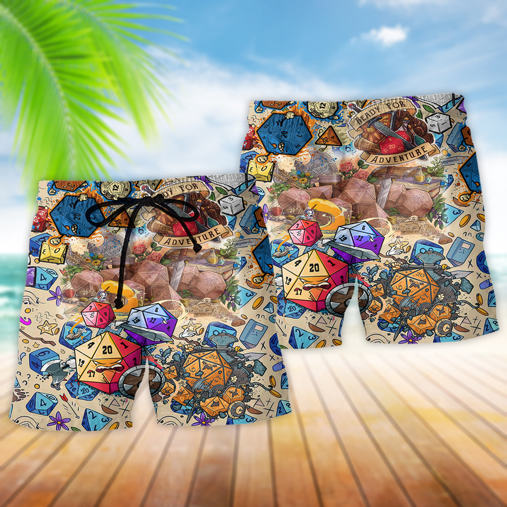 D20 Twinkle Ready For Adventure - Beach Short