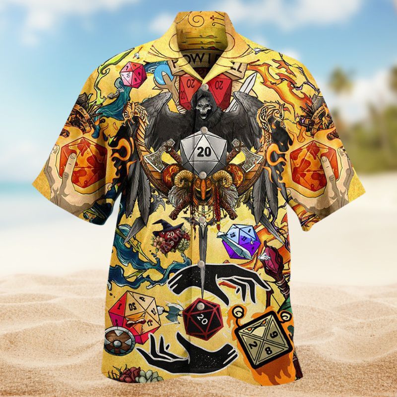 D20 Take A Chance Roll Dice Edition – Hawaiian Shirt