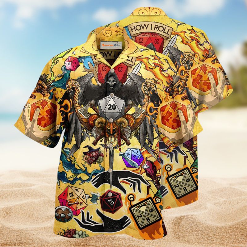 D20 Take A Chance Roll Dice Edition – Hawaiian Shirt