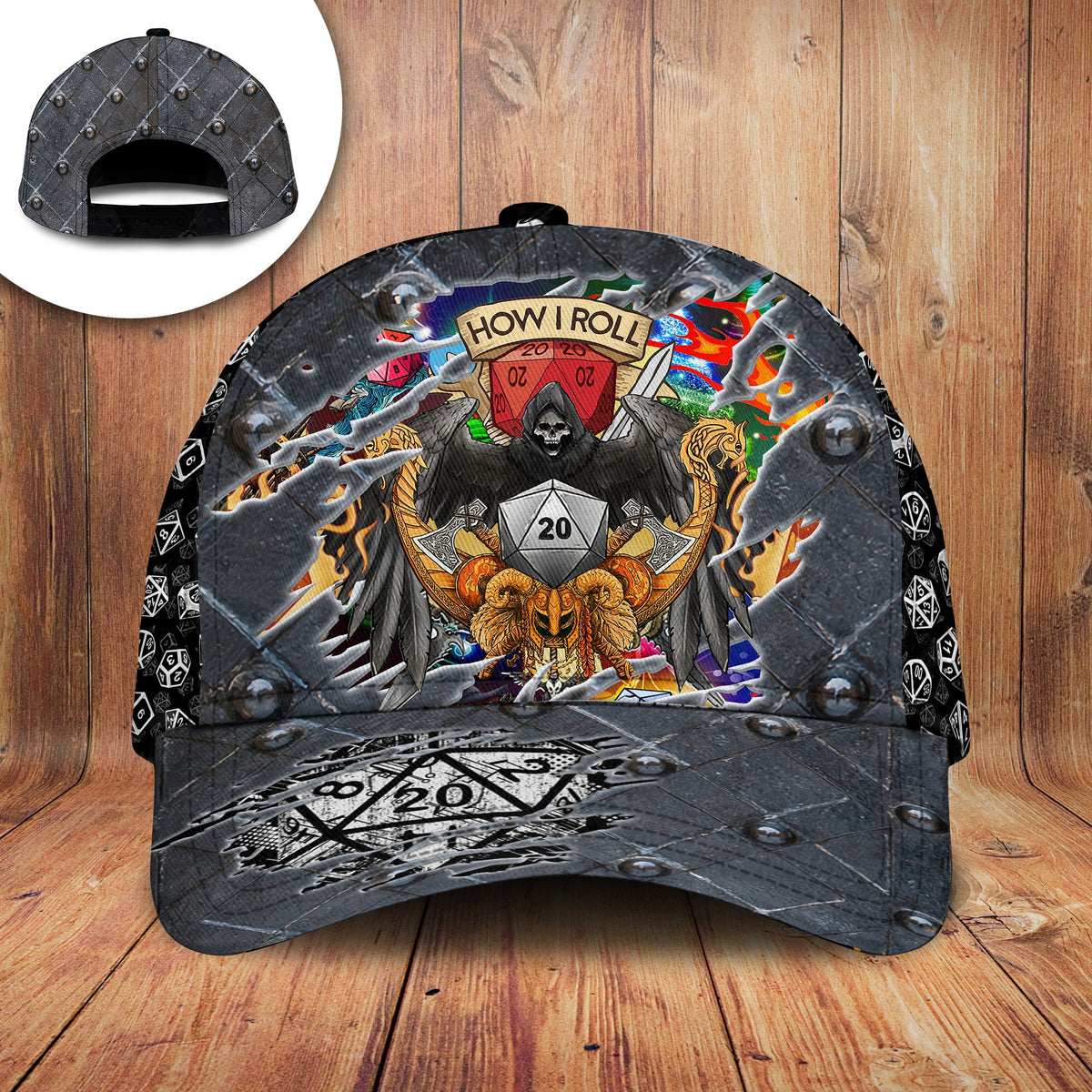 D20 How I Roll Skull – Classic Cap