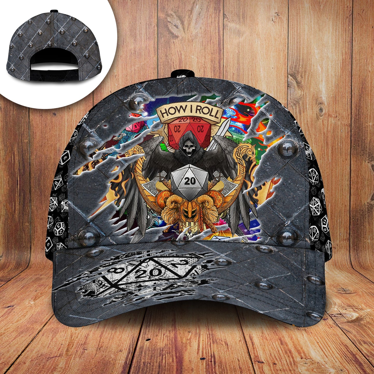 D20 How I Roll Skull – Classic Cap
