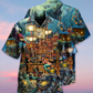 Skull Pirate Treasure Night At Sea Limited Edition – Hawaiian Shirt