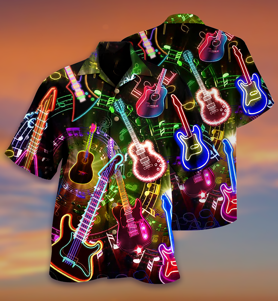 All You Need Is A Guitar Vintage Music Style - Hawaiian Shirt
