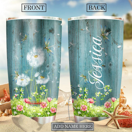 Dandelion Peaceful Life Personalized 20 Oz Tumbler For Hot Cold Drinks And Travel